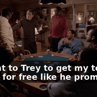 I went to Trey to get my tooth fixed for free like he promised,