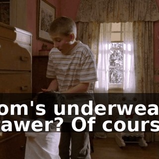 Mom's underwear drawer? Of course!