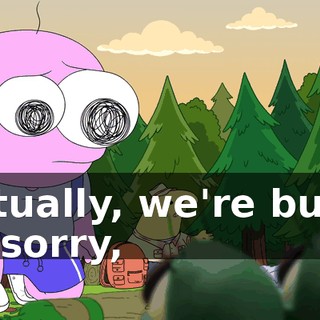 Actually, we're busy, so sorry,