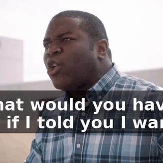 - What would you have said if I told you I wanted