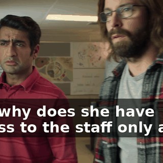 And why does she have access to the staff only area?