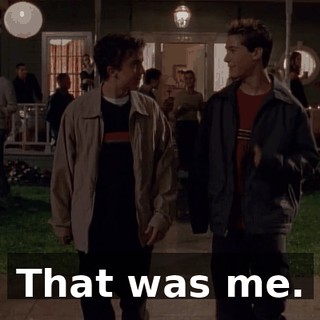That was me.