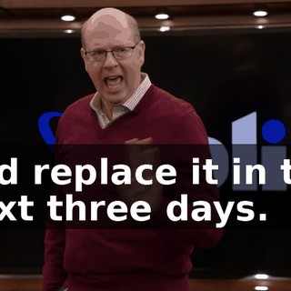 and replace it in the next three days.