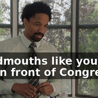 loudmouths like you got up in front of Congress