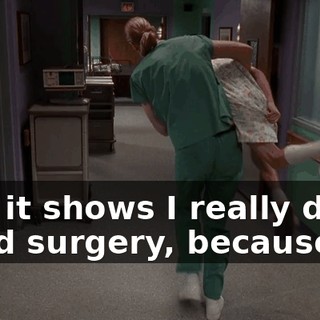 and it shows I really don't need surgery, because...