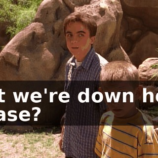 that we're down here, please?