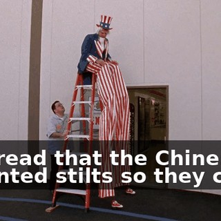 I've read that the Chinese invented stilts so they could