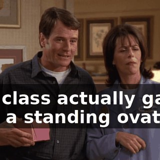 the class actually gave him a standing ovation.