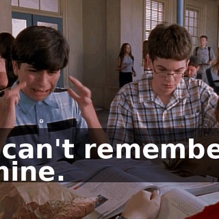 I can't remember mine.