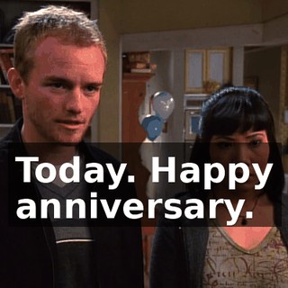 Today. Happy anniversary.