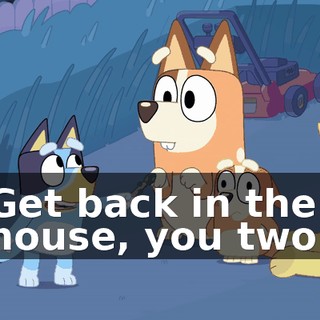 Get back in the house, you two!