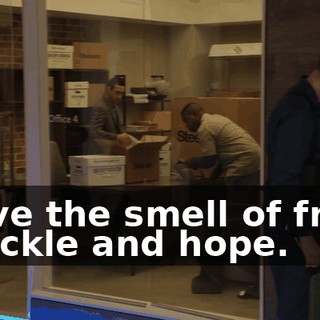 I love the smell of fresh Spackle and hope.