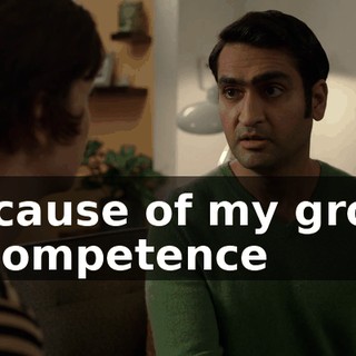 because of my gross incompetence