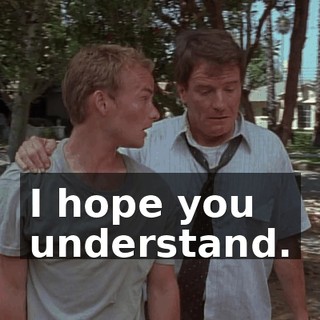 I hope you understand.