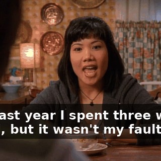 And last year I spent three weeks in jail, but it wasn't my fault.