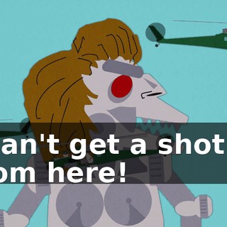 I can't get a shot in from here!