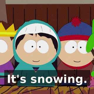 It's snowing.