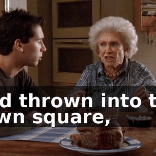 and thrown into the town square,