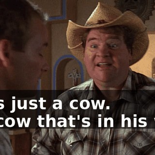 - It's just a cow. - A cow that's in his will.