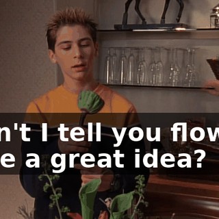 Didn't I tell you flowers were a great idea?