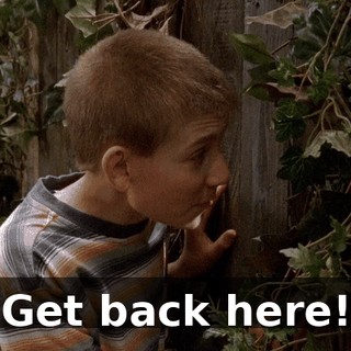 Get back here!