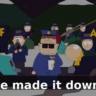He made it down!