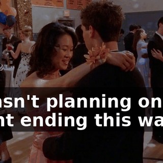 I wasn't planning on the night ending this way,