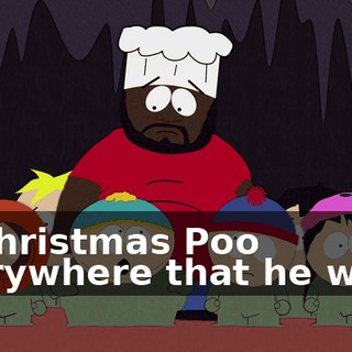 of Christmas Poo everywhere that he went.