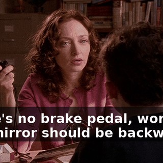 there's no brake pedal, words in the mirror should be backwards,