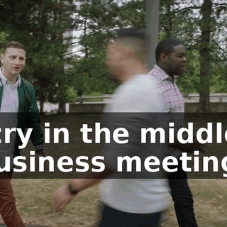 to cry in the middle of a business meeting.
