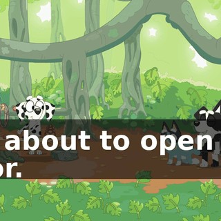 I'm about to open the door.