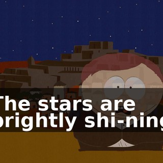 ♪ The stars are brightly shi-ning ♪