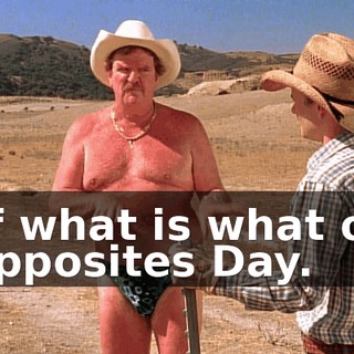 of what is what on Opposites Day.