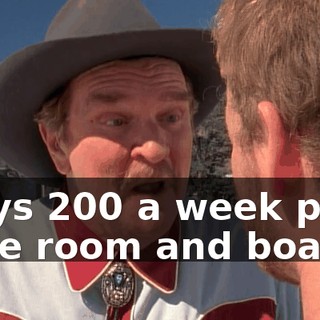 Pays $200 a week plus free room and board.