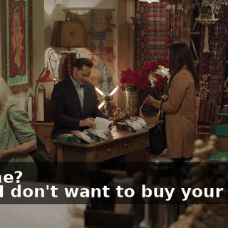 - Name? - Oh, I don't want to buy your book.