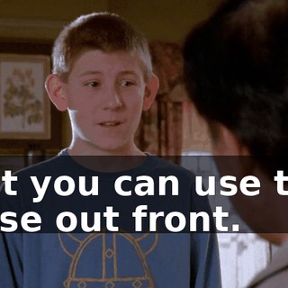 But you can use the hose out front.
