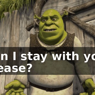 Can I stay with you, please?