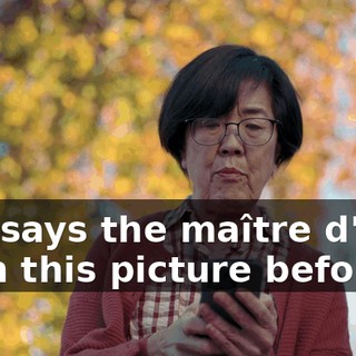Ray says the maître d' has seen this picture before.