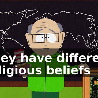 ♪ They have different religious beliefs ♪