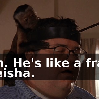 Ah. He's like a frail geisha.