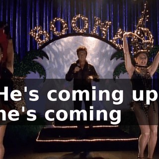 ♪ He's coming up, he's coming ♪