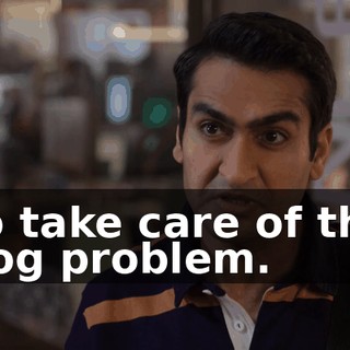 to take care of the dog problem.
