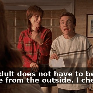 The adult does not have to be visible from the outside. I checked.