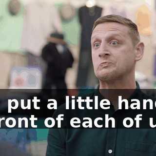 and put a little handful in front of each of us.