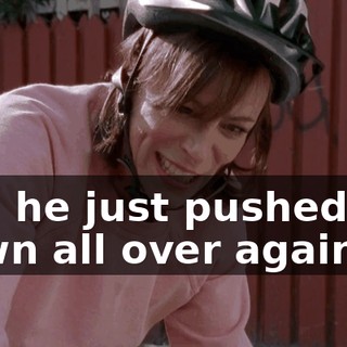 and he just pushed me down all over again.