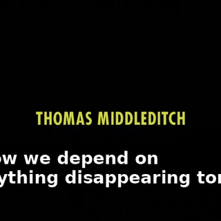 ♪ I know we depend on everything disappearing tonight ♪