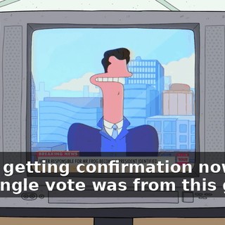 We're getting confirmation now. The one single vote was from this guy.