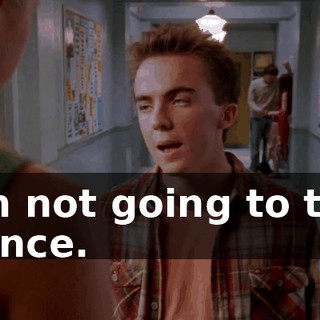 I'm not going to the dance.