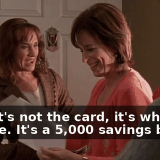 Oh, it's not the card, it's what's inside. It's a $5,000 savings bond.