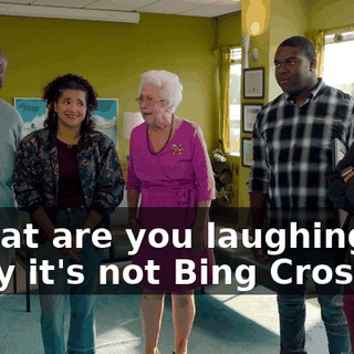 - What are you laughing at? Sorry it's not Bing Crosby.